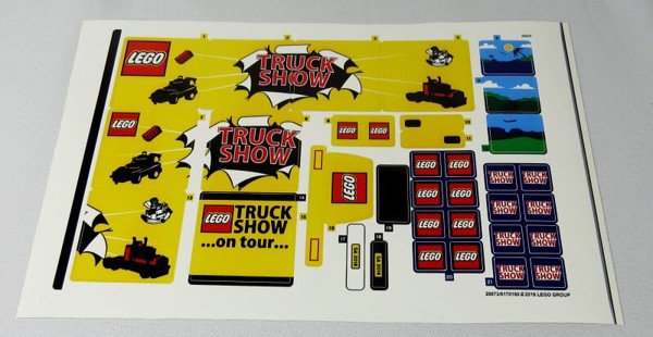 Bild von Sticker Lego Inside Tour 2016 Set 4000022 Truck Show 