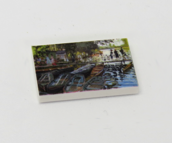 Bild av G037 / 2 x 3 - Fliese Gemälde Claude Monet Badende