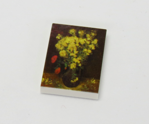 Bild von G058 / 2 x 3 - Fliese Gemälde Mohnblumen