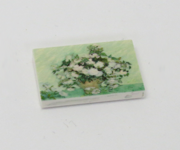 Bild von G064 / 2 x 3 - Fliese Gemälde Pink Roses