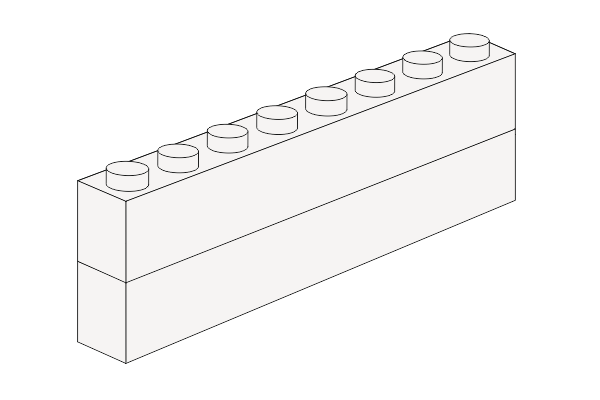Obrázok výrobcu Steinplatte 1 x 8 x 2 - White