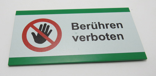 Picture of 8 x 16 Berühren verboten