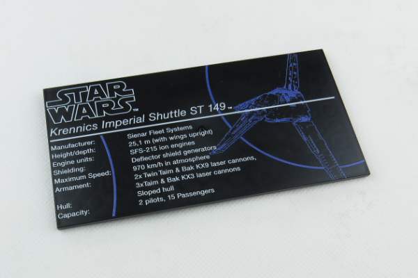 Bild von P232 / Plakette -krennic-shuttle-75156