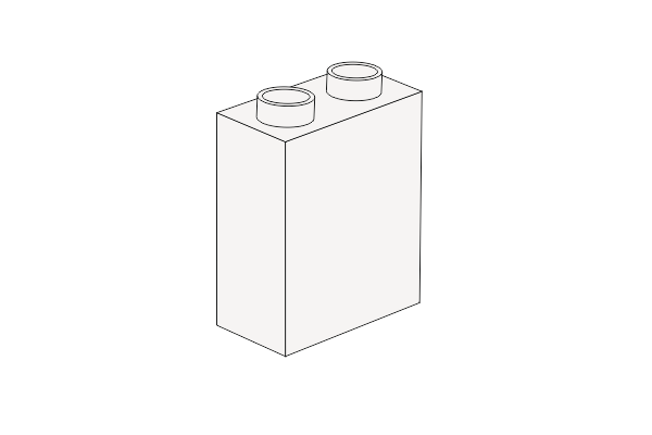 Afbeelding van Duplo 1 x 2 x2 weiß