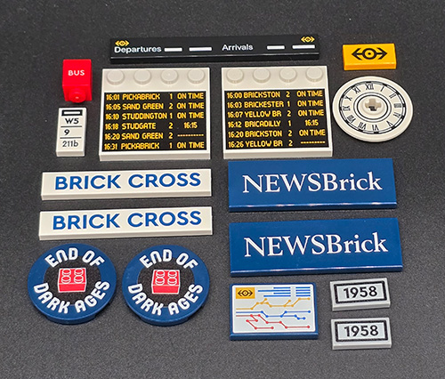 Bricklink 910034 Brick Cross Train Station Custom Package