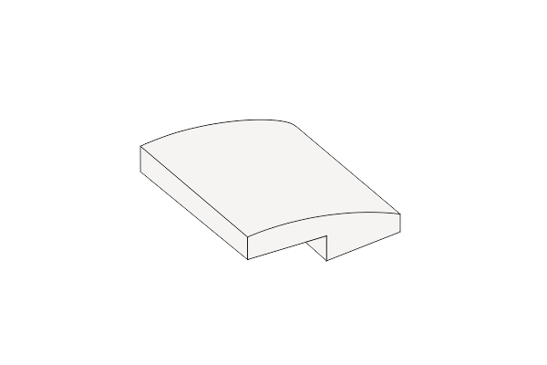Obrázok výrobcu 2 x 2 -  White Slope, Curved