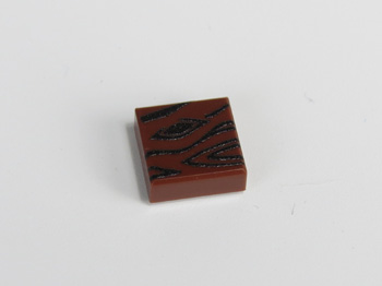 תמונה של 1 x 1 - Fliese  Reddish Brown - Holzoptik schwarz