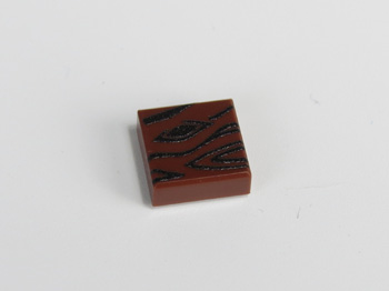 Bild von 1 x 1 - Fliese  Reddish Brown - Holzoptik schwarz