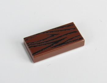 Imagine de 1 x 2 - Fliese  Reddish Brown - Holzoptik schwarz