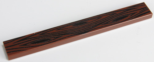 Imagen de 1 x 8 - Fliese  Reddish Brown - Holzoptik schwarz