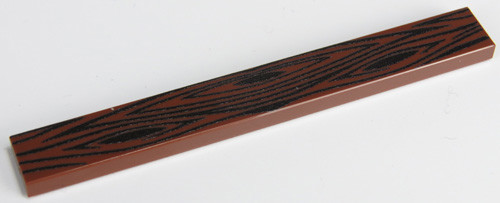 Bild von 1 x 8 - Fliese  Reddish Brown - Holzoptik schwarz