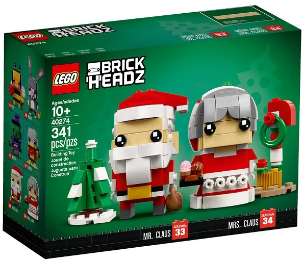 Bild von LEGO Set 40274 BrickHeadz - Herr und Frau Weihnachtsmann