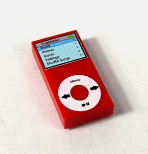 Pilt 1 x 2 - Fliese Rot - MusikPlayer