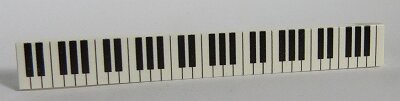 Bild von 1 x 8 - Fliese White - Klaviertastatur