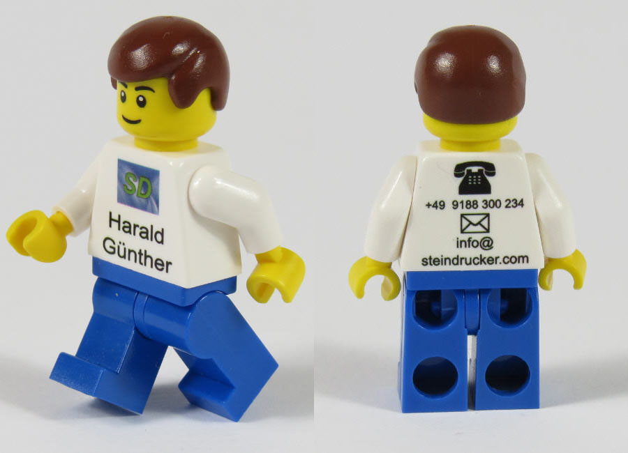 Bild von Lego Visitenkarten Minifigur