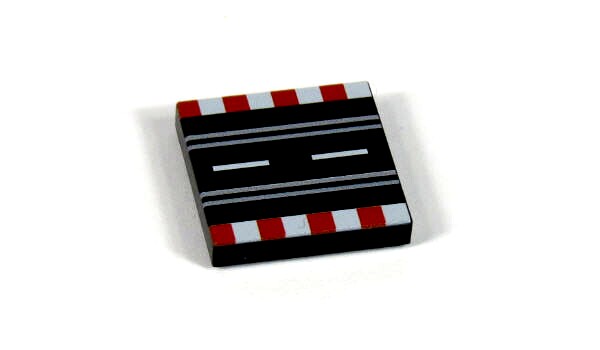 Afbeelding van Rennbahn gerade kurz aus LEGO® Fliesen